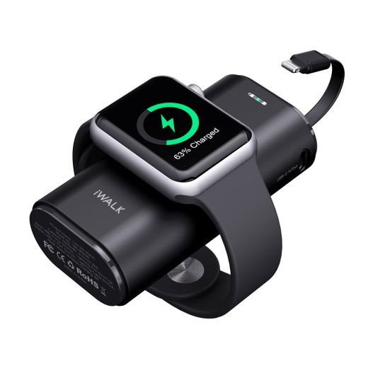 Зовнішній акумулятор iWalk Power Bank Black для Apple Watch (DBL9000W-BK)