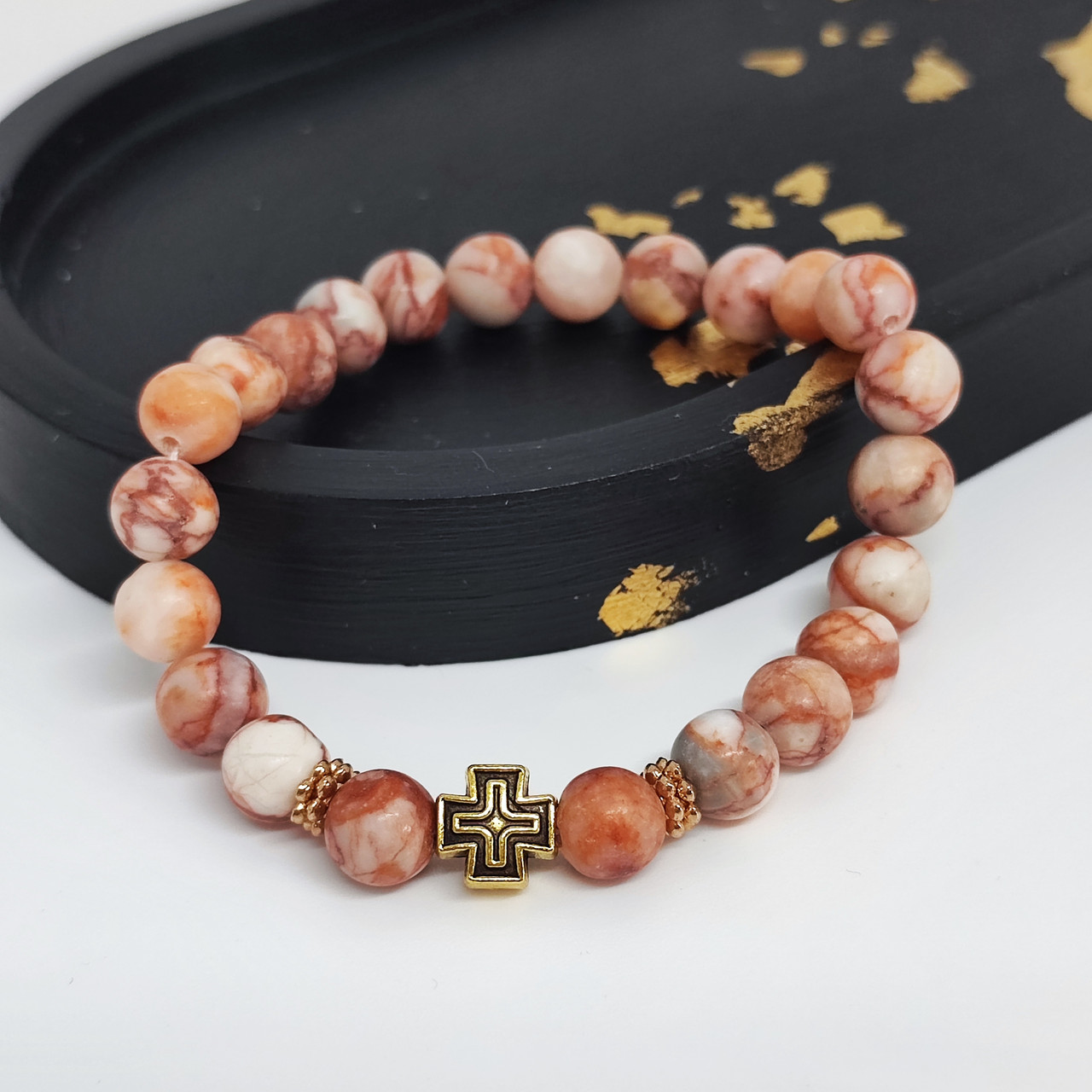 Красивий браслет із яшми ручної роботи, фото 1