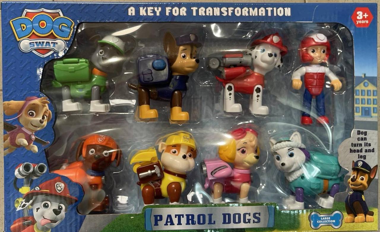 Набір Цуценята 8 героїв, рюкзачки відкриваються