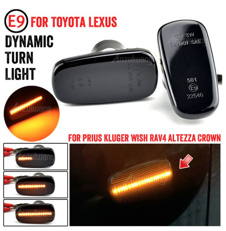 Повторювачі динамічні покажчики поворотів Toyota Land Cruiser Prado Highlander Corolla Lexus IS LS, фото 1