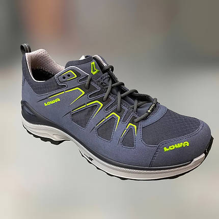 Кросівки жіночі трекінгові Lowa Innox Evo Gtx Lo, 43.5 р, колір Steel blue/lime (синій/жовтий), легкі трекінгові черевики, фото 2