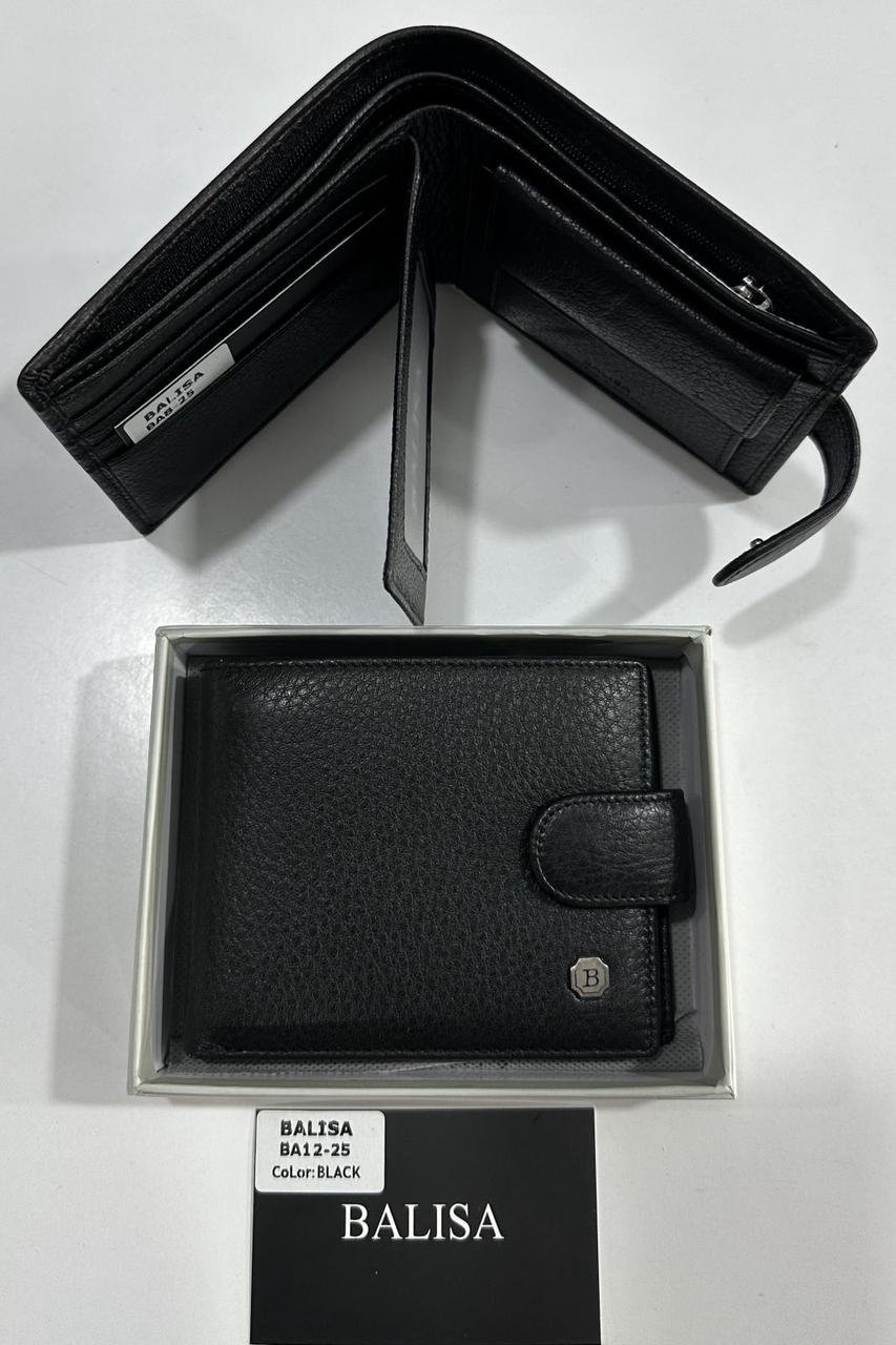 Чоловічий шкіряний гаманець на кнопці Balisa оптом/роздріб