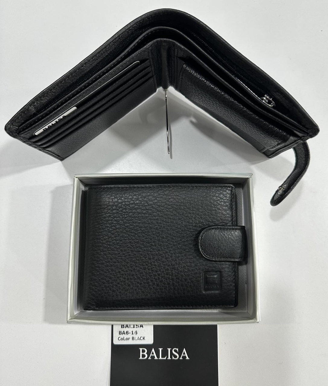 Чоловічий шкіряний гаманець на кнопці Balisa оптом/роздріб