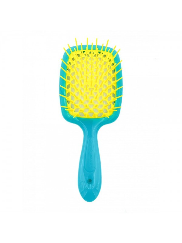 Гребінець для волосся Janeke Superbrush Оригінал Бірюзовий з жовтим, фото 1