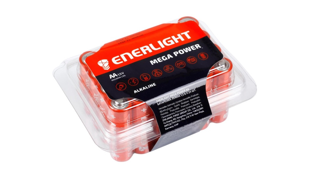 Батарейка ENERLIGHT MEGA Power Alkaline AA/LR6 (24шт)