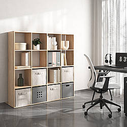 Стелаж для дому, з полицями для книг і іграшок, роздільник кімнати на 16 комірок, книжкова шафа M-14