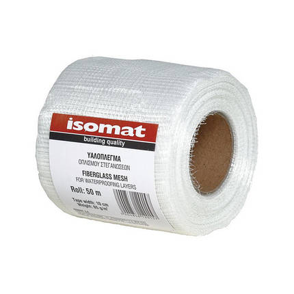 Скловолоконна сітка Isomat для армування гідроізоляції (65 г/м.кв) рулон 10 см х 50 м, фото 1
