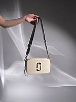 Женская подарочна сумка клатч Marc Jacobs The Snapshot Beige/Gold (бежевая) KIS02057 модная для девушки