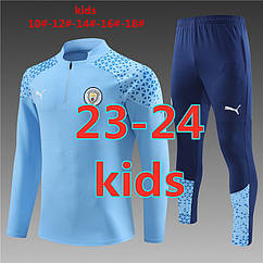 Дитячий спортивний футбольний костюм Манчестер Сіті Puma Manchester City kids 23-24 long sleeve tracksuit