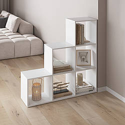 Стелаж для дому, драбинка для книг, роздільник кімнати на 6 комірок M-39