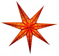 Светильник Звезда картонная 7 лучей LASER FULL GLITTER Оранжевый