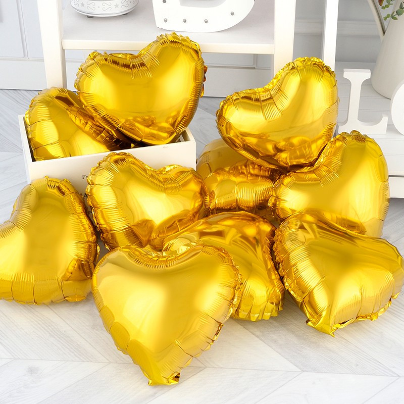 Куля фольгована "Серце Золоте". Розмір: 18"(45см)