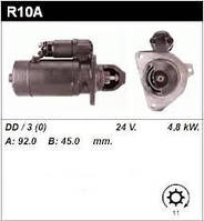 Стартер R10A, R10.01. Двигатель Andoria, Mielec. Сталева Воля, Stalowa Wola. SW 266, SW 400, SW480, SW-480.