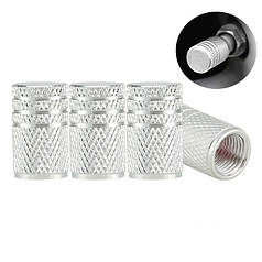 Ковпачки на ніпель авто 3Stripes Top Silver (4 шт.)
