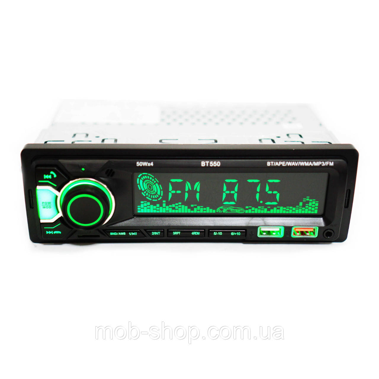 1 din Автомагнитола BT550 с яркой разноцветной RGB подсветкой блютуз магнитола с ярким экраном USB