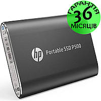Зовнішній SSD 1 Тб HP P500 USB 3.2 Gen 2 Type-C, чорний, накопичувач ссд для ПК та ноутбука