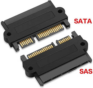 Адаптер-перехідник з SATA 7+15pin до SAS 22pin (SFF-8482) прямий новий
