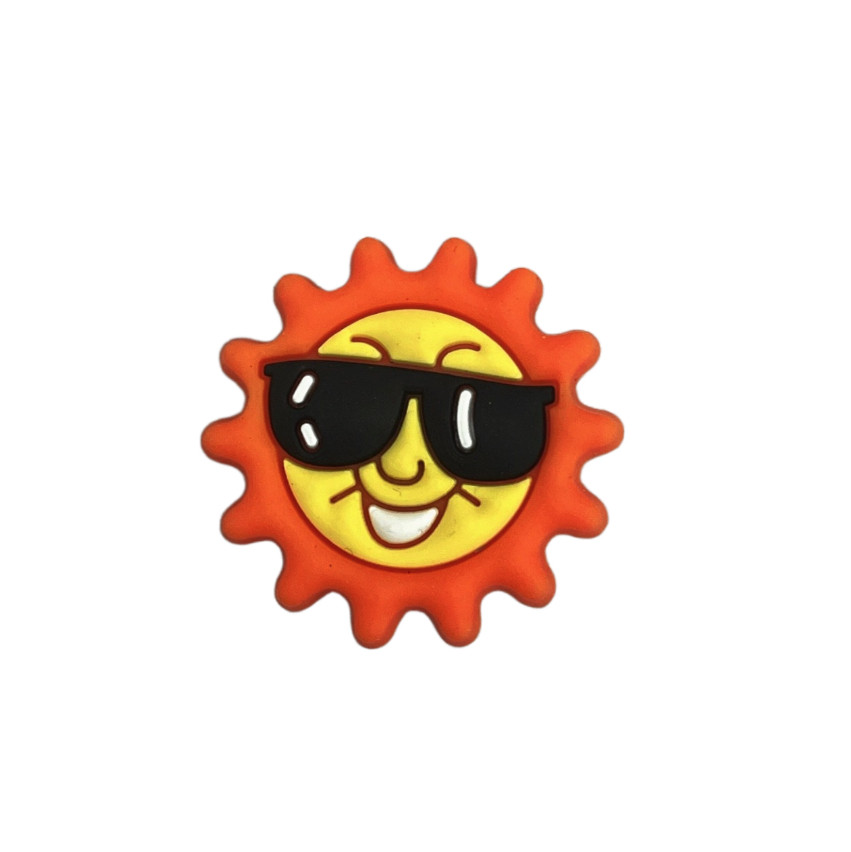 Джибітси прикраси для взуття кроксів сабо JIBBITZ Sun Позитивне сонце № 1275