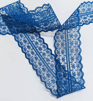 Мереживо сітка синє ширина 4,2см