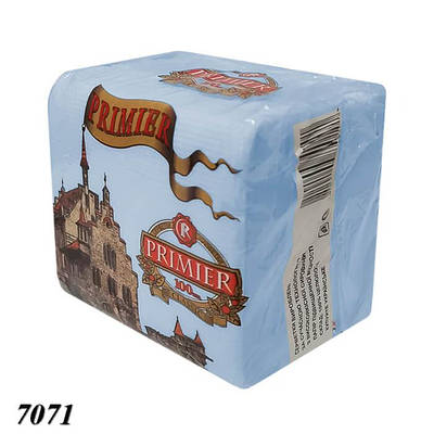 Серветка PRIMIER одношарова Блакитна 100 шт