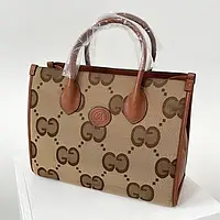 Gucci Tote Bag Interlocking G Brown