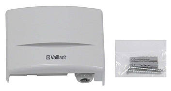 Радіогодинник Vaillant 009535 85x105x40 мм, з інтегрованим зовнішнім датчиком, сірий