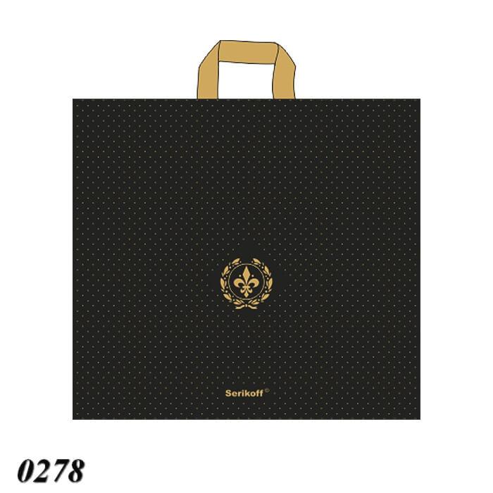 Пакет Serikoff Лілія чорний 50х47 см (25шт), фото 1