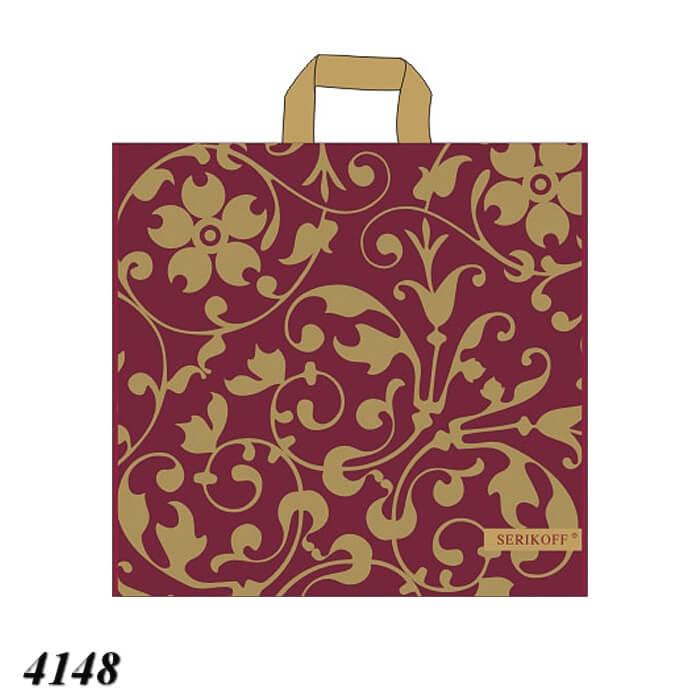 Пакет Serikoff Візерунок бордо 45х43 см (25шт), фото 1