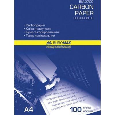 Папір копіювальний Buromax 210x297 мм, 100sheets, blue (BM.2700)