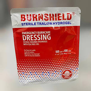 Пов'язка протиопікова Burnshield 10 см X 10 см, стерильна, опікова накладка, гелева пов'язка проти опіків, фото 1