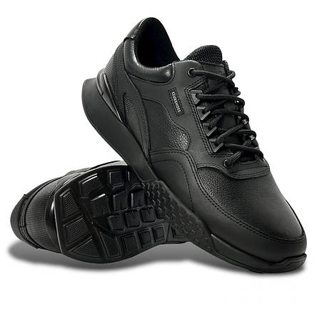 Чоловічі весняні кросівки Clubshoes чорні шкіряні зі шнурівкою осінь/весна демі 226, фото 1