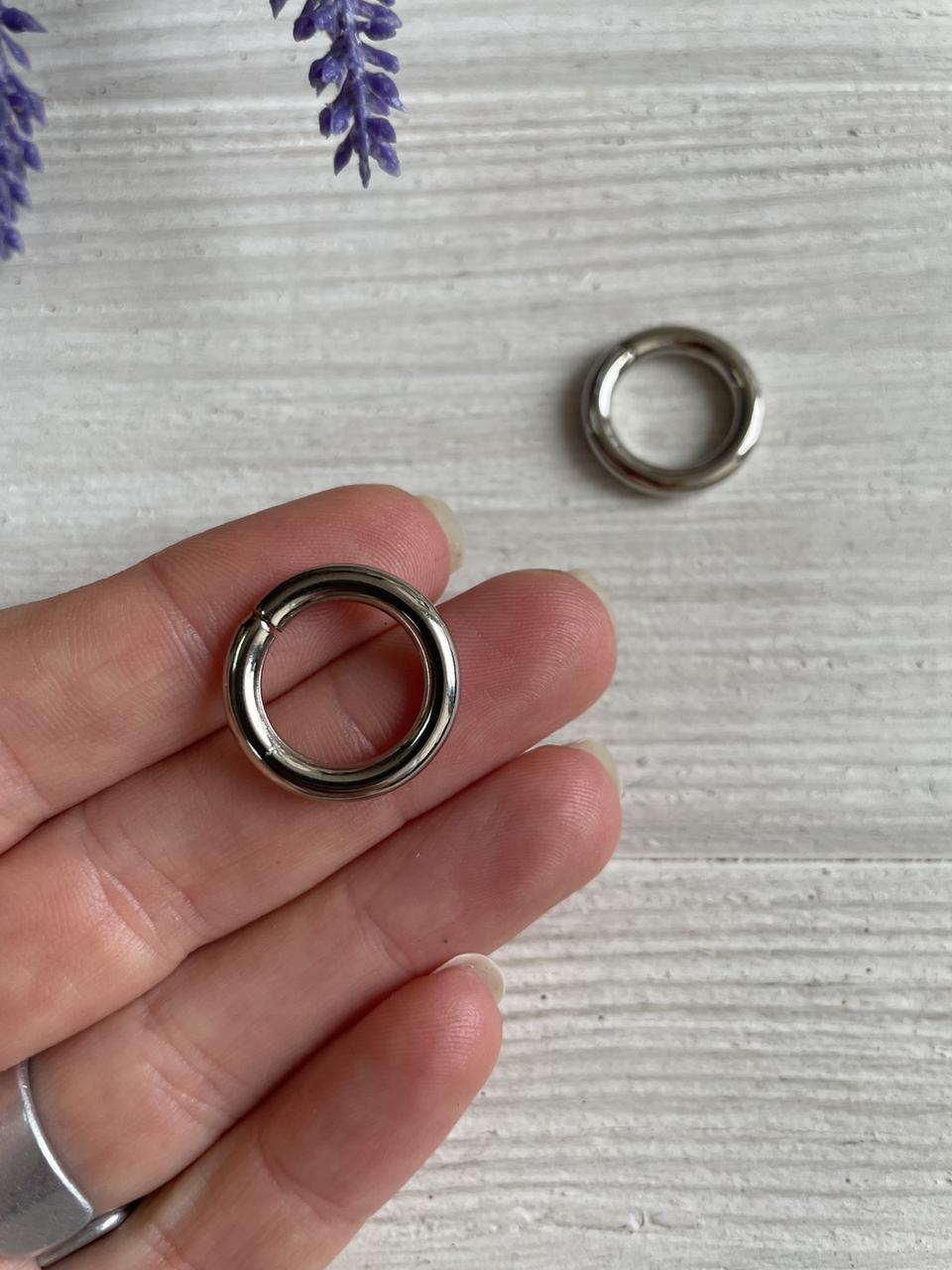 Кільце Переміум "  17 мм "  срібло   1 шт