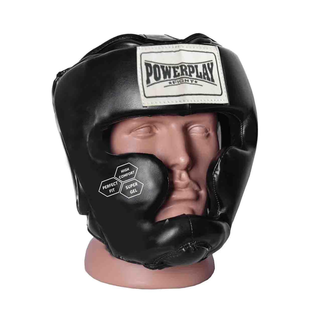 Боксерський шолом тренувальний PowerPlay 3043 Чорний XS, фото 1