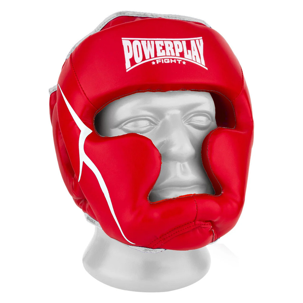 Боксерський шолом тренувальний PowerPlay 3100 PU Червоний S, фото 1