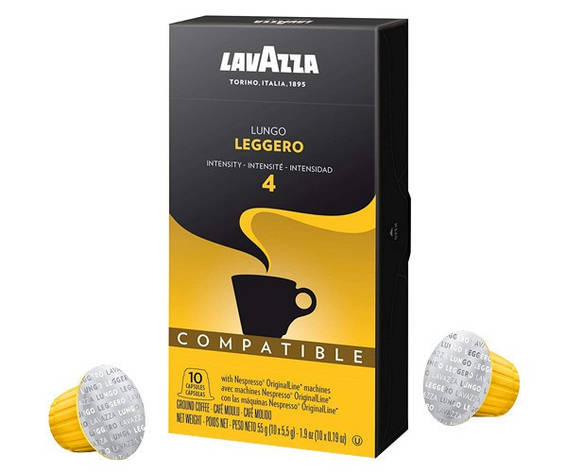 Кава в капсулах Lavazza Lungo Leggero, 10 капсул Nespresso, фото 1