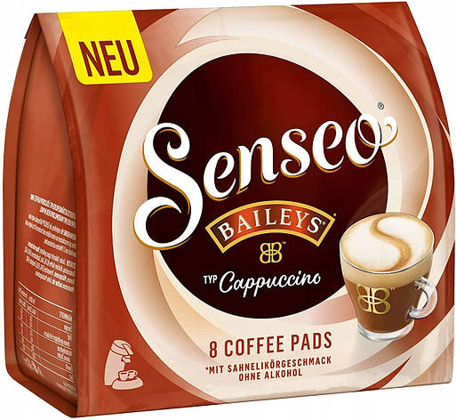 Кава в чалдах Senseo Baileys Cappuccino, 8 шт. Philips Senseo 62 мм, фото 1