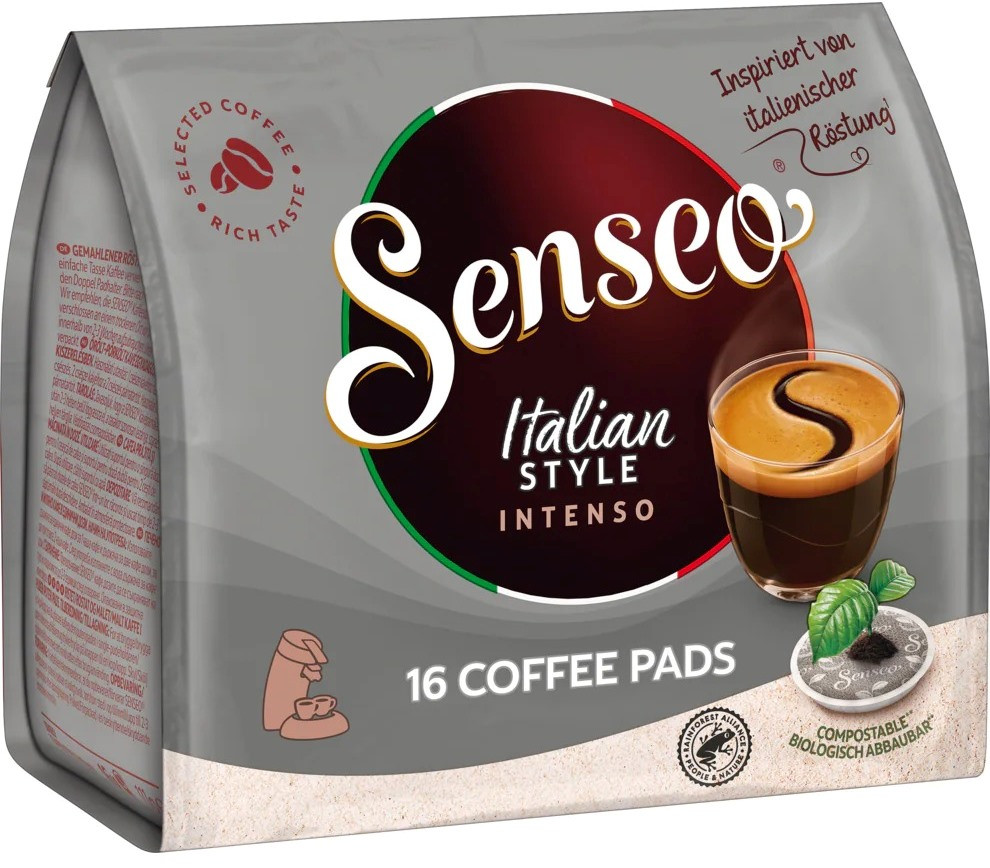 Кава в чалдах Senseo Italian style Intenso, 16 шт. Philips Senseo 62 мм