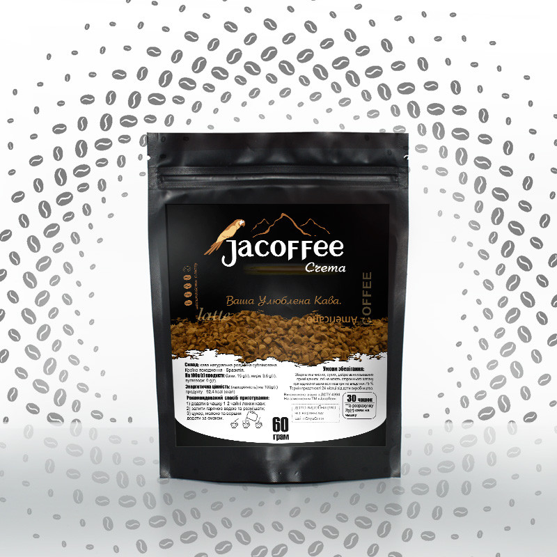 Кава розчинна сублімована Jacoffee Crema, 60г
