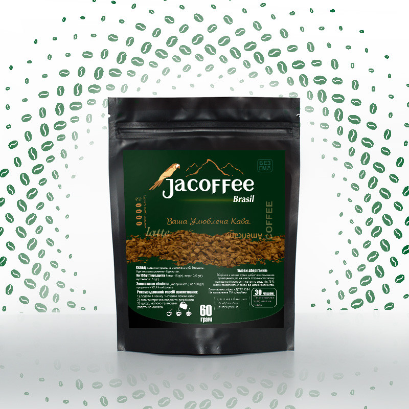 Кава розчинна сублімована Jacoffee Brazil, 60г