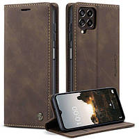 Чохол книжка Caseme з магнітом для Samsung Galaxy M33 5g кавовий гаманець