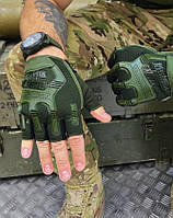 Перчатки тактические летние без пальцев M-Pact, перчатки зсу штурмовые, армейские перчатки олива, GGB-998