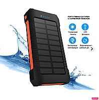 Повербанк с солнечной панелью, Powerbank,   26800 mAh Wireless Solar Power Charger Orange