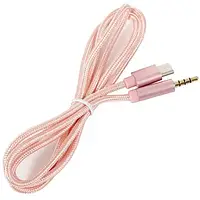 Аудио-кабель VALUE AUX Type-C (тато) 4pin Audio 3.5 мм (тато) Pink 1 м