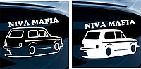 Наклейка плотерная LADA Niva mafia 22*15 см цвет на выбор как и размер