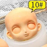 Сіліконовий молд для полімерної глини. Лялькове личко.  №10  Розмір 40*45 мм