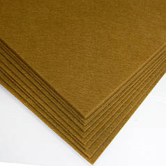 Фетр твердий 2 мм, лист 20х30, світло-коричневий (Китай)