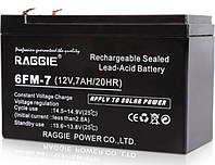 Аккумулятор свинцово кислотный Raggie 12V 7ah 6FM-7 свинцовый аккумулятор ислотный аккумулятор