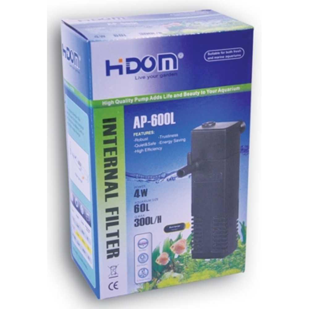 Photos - Aquarium Filter Фильтр аквариумный внутренний погружной Hidom AP-600L 4W 60л (410404)