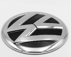 Емблема задня VW (Фольцваген) 110мм TIGUAN 1, PASSAT B6, CADDY 3, T5 - Хром (5N0853630)
