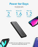 Павер банк Anker A1229 Powercore Slim Power Bank, 10000 мА·год, темно-сірий, фото 4